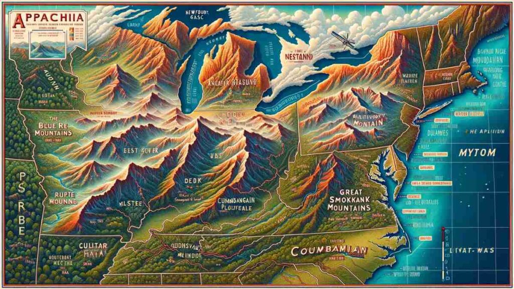 What Cardinal Direction is the Appalachian Mountains